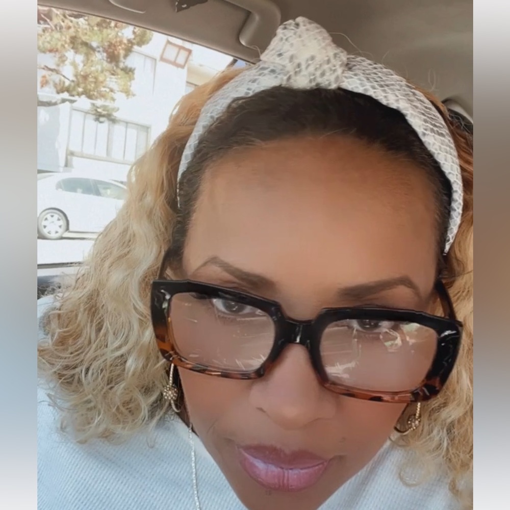 Cream and Black Genuine Leather Handcrafted Headband - Picture 2 of 5